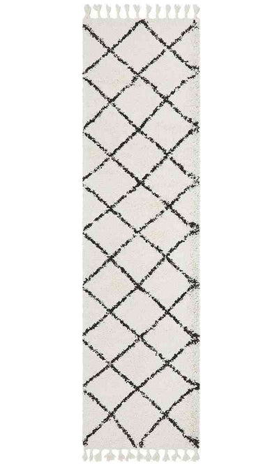 Saffron 22 White Runner by Rug Culture - 400X80CM RUNNER-0