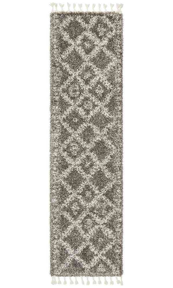 Saffron 33 Grey Runner by Rug Culture - 300X80CM - RUNNER-0