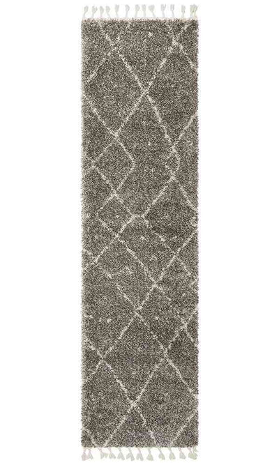 Saffron 44 Grey Runner by Rug Culture - 300X80CM - RUNNER-0