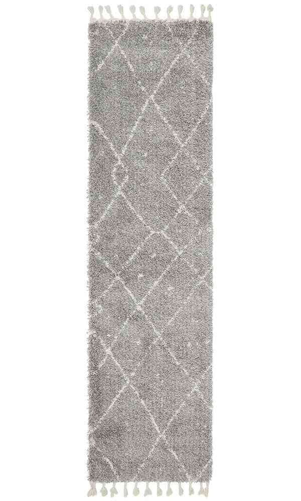 Saffron 44 Silver Runner by Rug Culture - 400X80CM - RUNNER-0