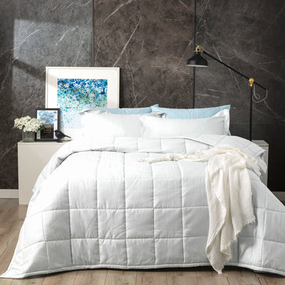 Binary 500 TC Cotton Jacquard White Comforter Set by Ddecor Home Queen-0