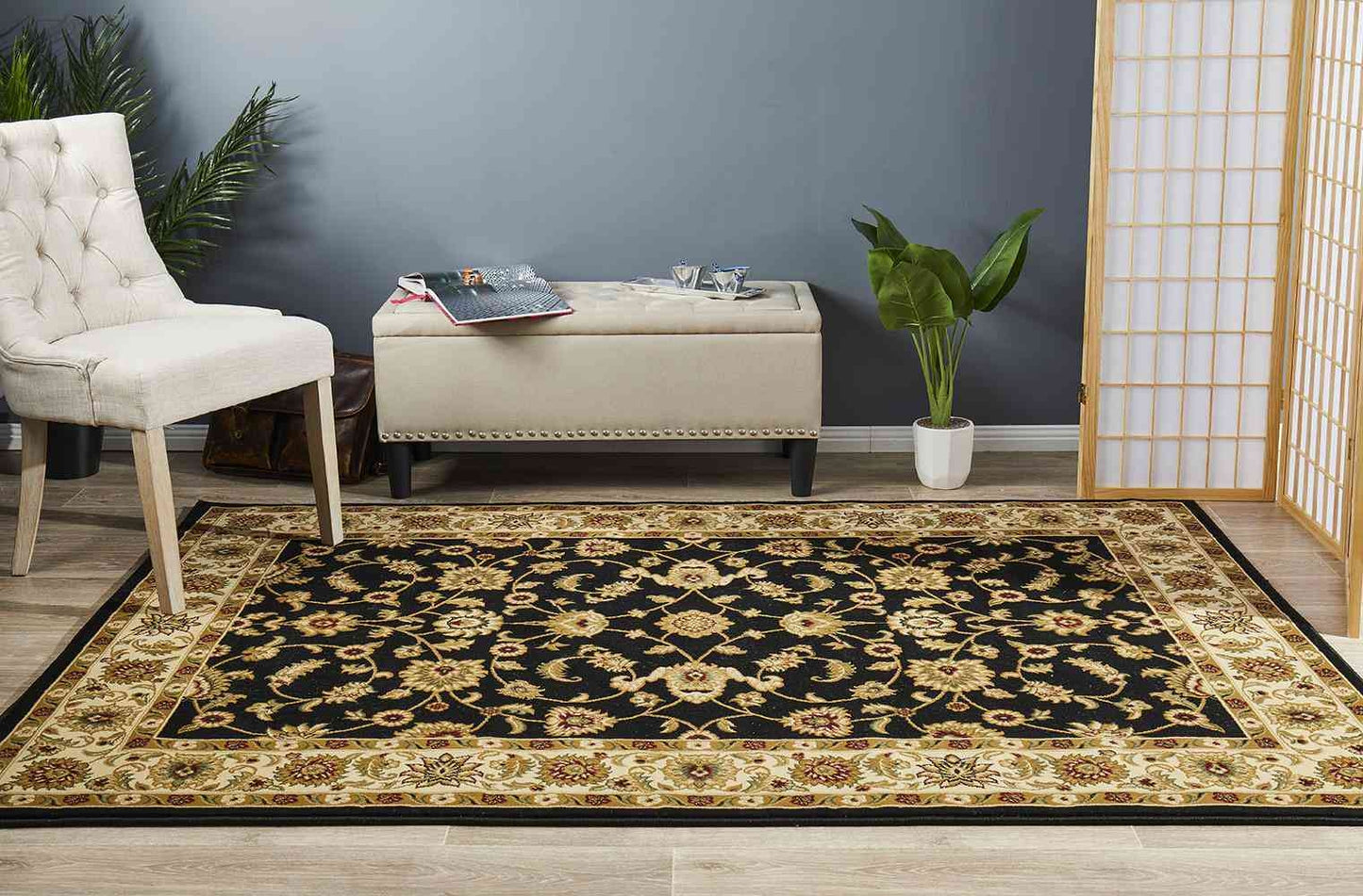 Sydney 1 Black Ivory by Rug Culture - 290X200CM - RECTANGLE-0