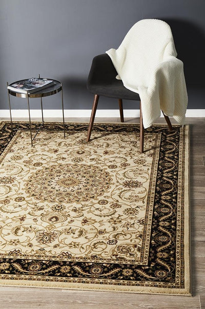 Sydney 9 Ivory Black Rug by Rug Culture - 290X200CM - RECTANGLE-0