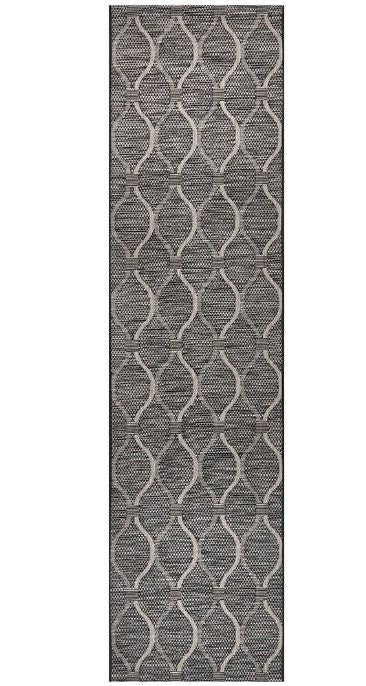 Terrace 5501 Black Runner by Rug Culture-400X80CM - RUNNER-0