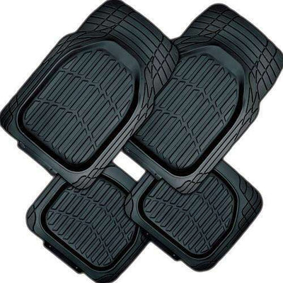 MYSTIC 4-Piece Car Mat - BLACK [Rubber]-0