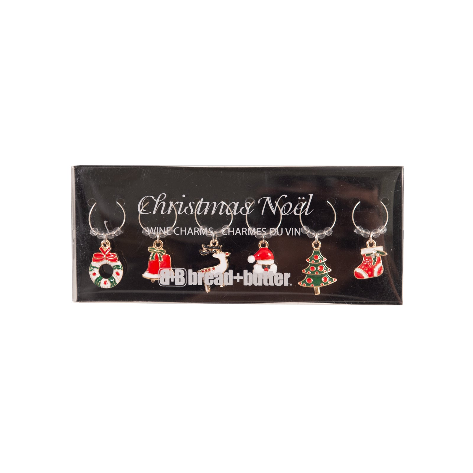 Bread and Butter Various Christmas Mix Wine Glass Charms - 6 Pack-0