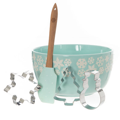 Bread and Butter Electroplate Icy Snowflake Mini Mix Bowl Set-0