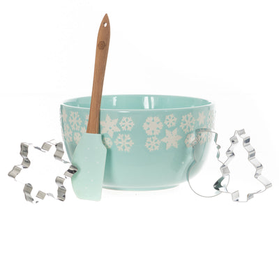 Bread and Butter Electroplate Icy Snowflake Mini Mix Bowl Set-1