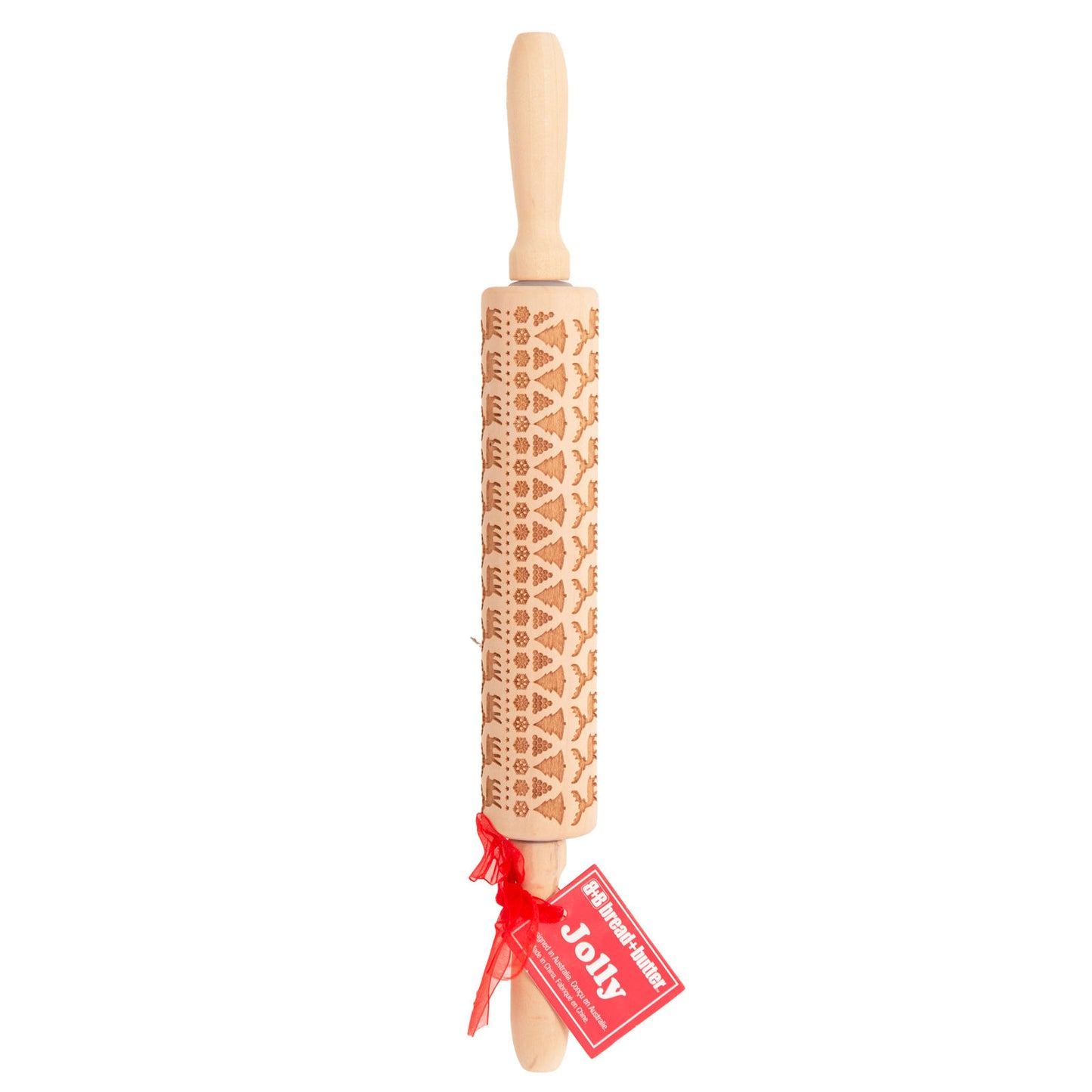 Bread and Butter Laser Etch Wooden Rolling Pin - Fairisle-0