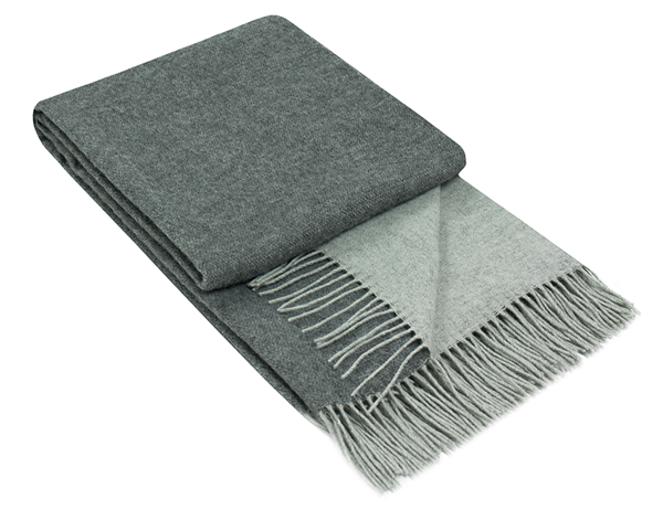 Chiswick Throw - Merino Wool/Cashmere - Charcoal-0