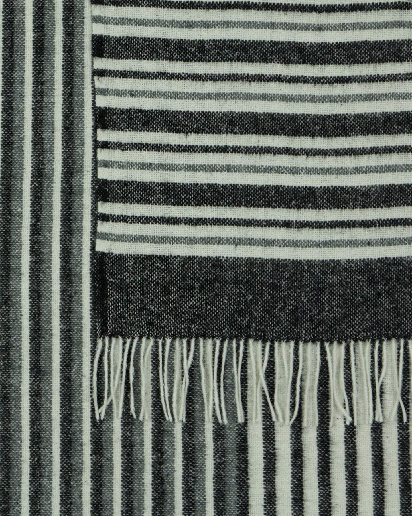 Richmond Throw - Reclaimed Wool Blend - Monochrome-3