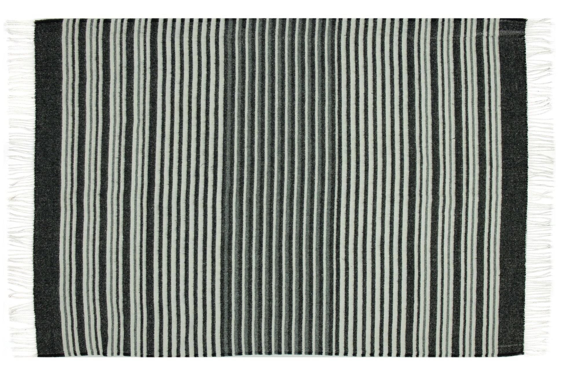 Richmond Throw - Reclaimed Wool Blend - Monochrome-2