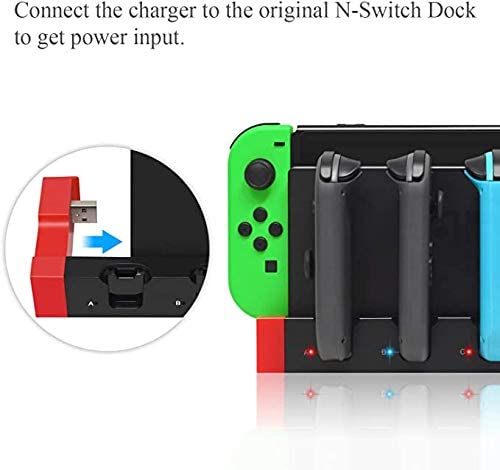 4 in1 Charger Station Stand for Nintendo Switch Joy-con with LED Indication-2