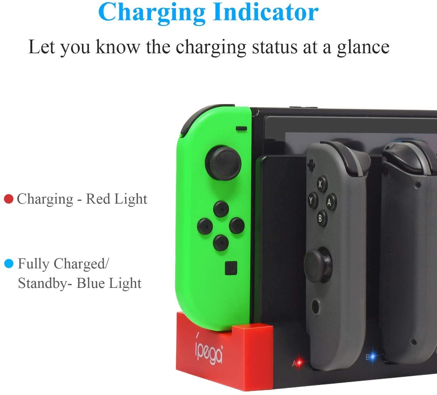 4 in1 Charger Station Stand for Nintendo Switch Joy-con with LED Indication-4