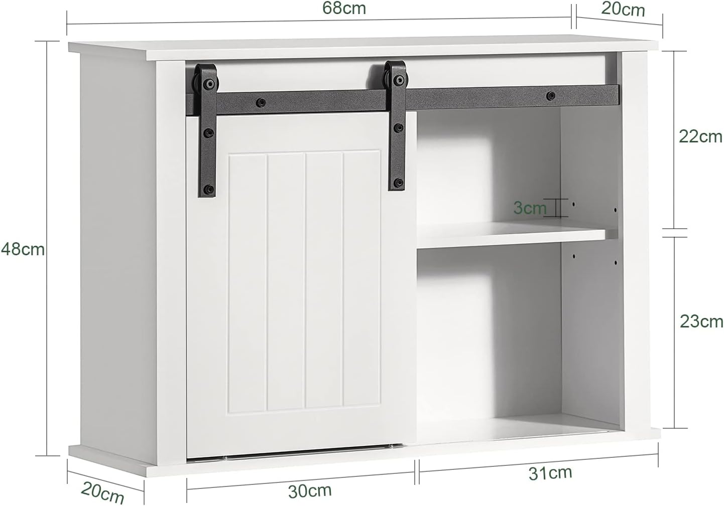 Bathroom Wall Cabinet Storage Cupboard-2