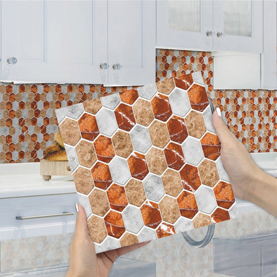 Imitation 3D Epoxy Tile Tic Tac Stickers Orange-1