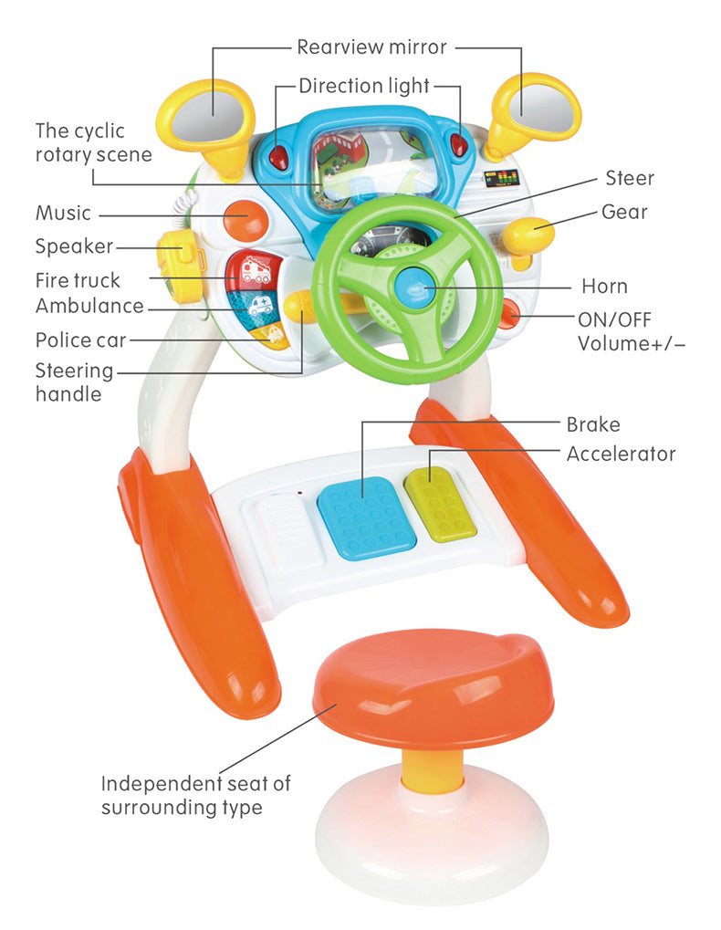 Baby Sensory Play Interactive Driving  Simulation with Music and Light-3