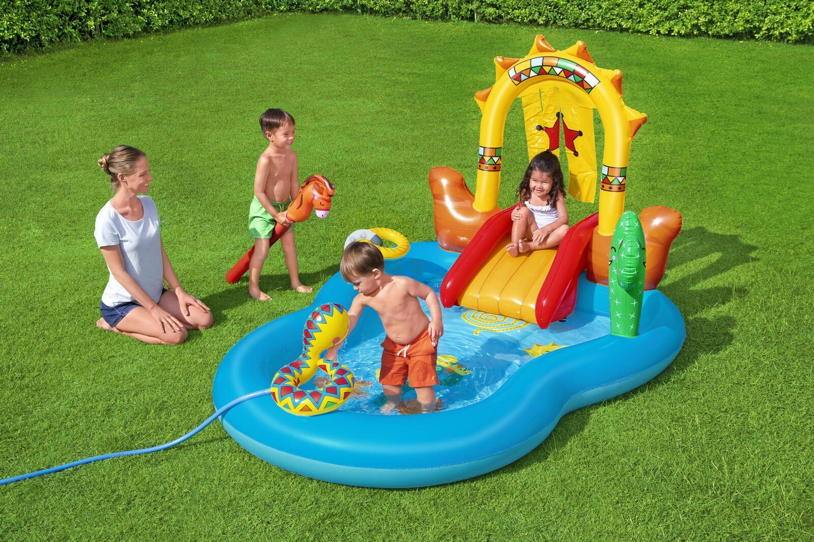 Bestway Wild West Kids Play Inflatable Above Ground Swimming Pool-9