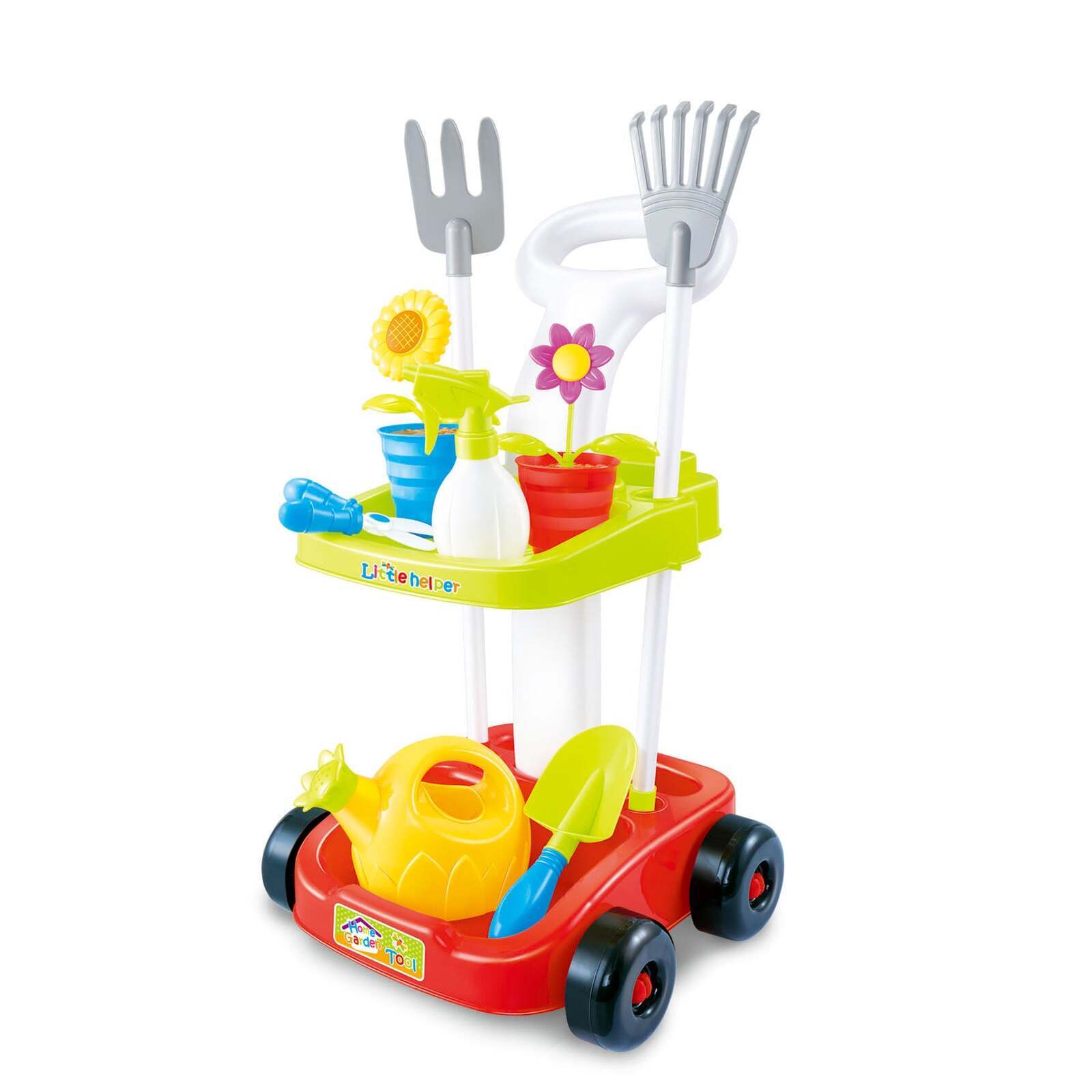 Children's Gardening Trolley Set with Fake Garden Tools for Toddlers-0