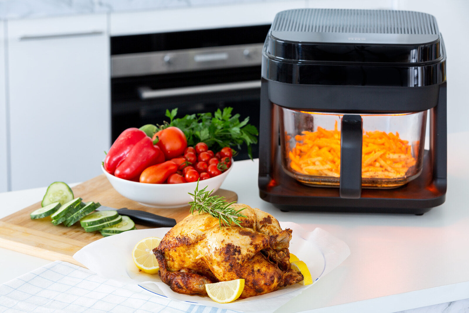 6.5L Glass Digital Air Fryer Oven, 1200W, &gt;200°C, Easy Cleaning-1