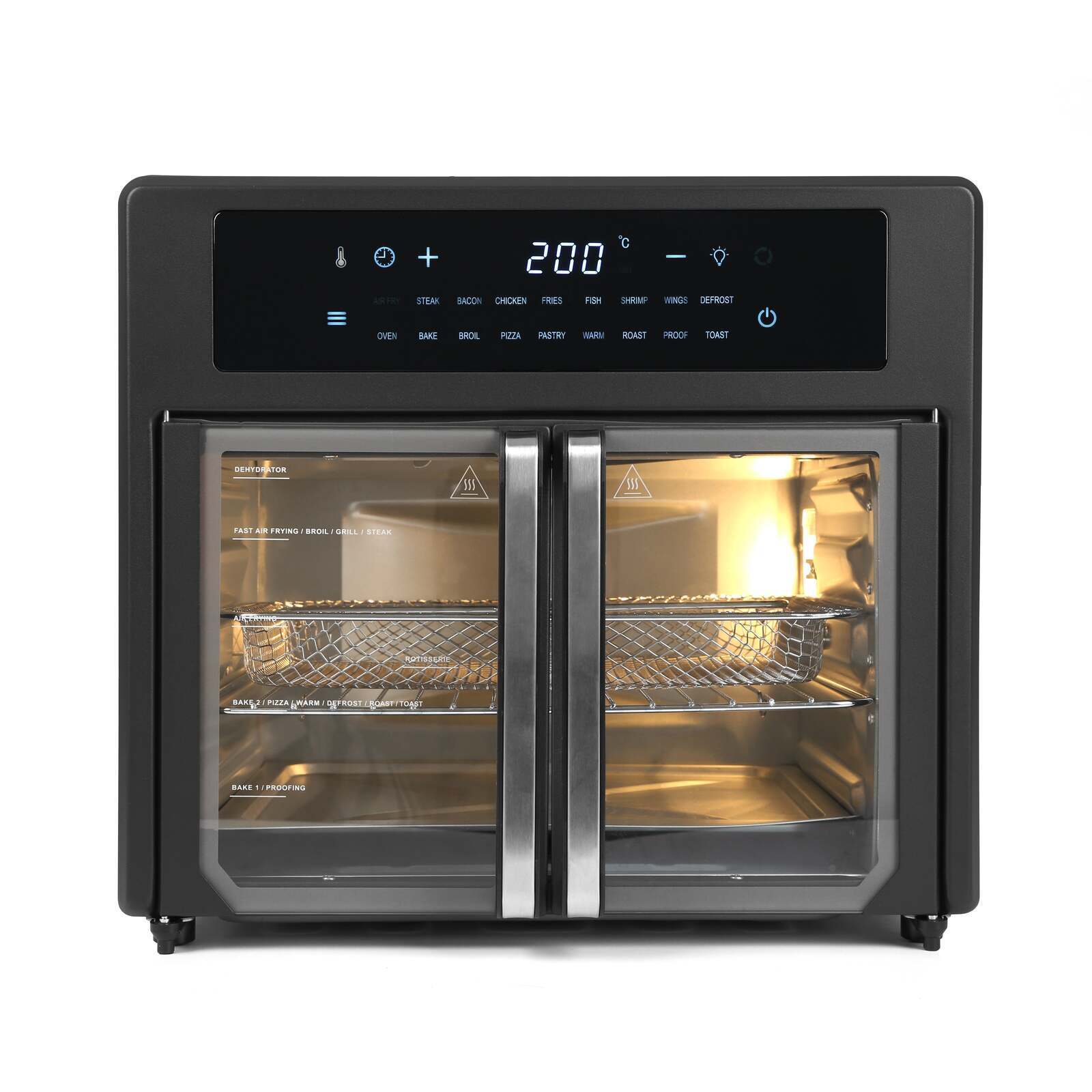 25L Air Fryer Convection Oven with 360 Cooking & French Doors-0