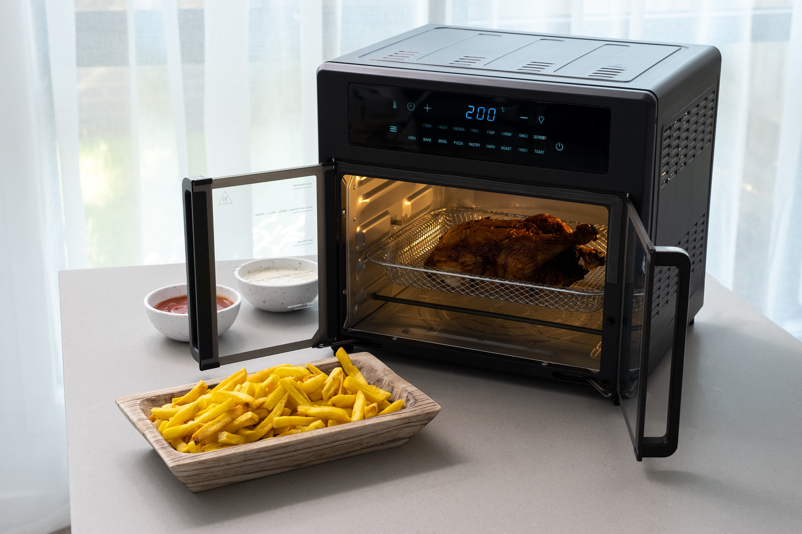 25L Air Fryer Convection Oven with 360 Cooking & French Doors-7