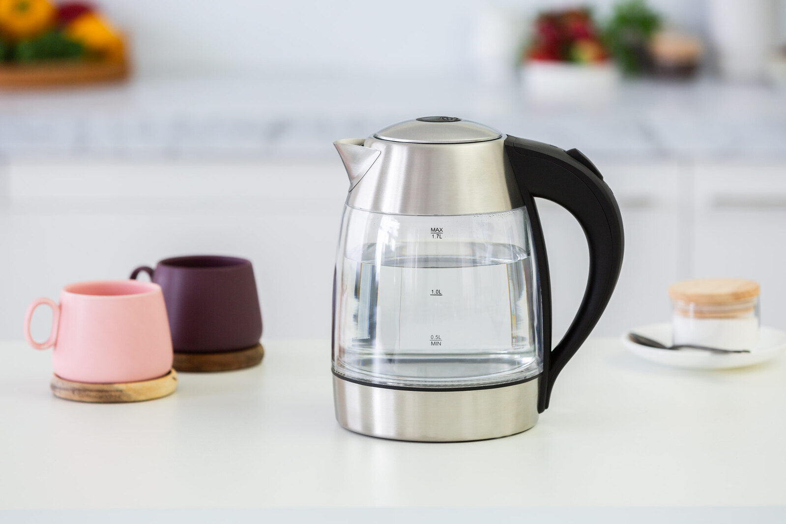 1.7 Litre Glass Kettle with 360 degrees Rotational Base-4