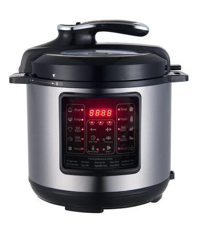 6L Non-stick Electric Pressure Cooker w/ Pressure Gauge-0