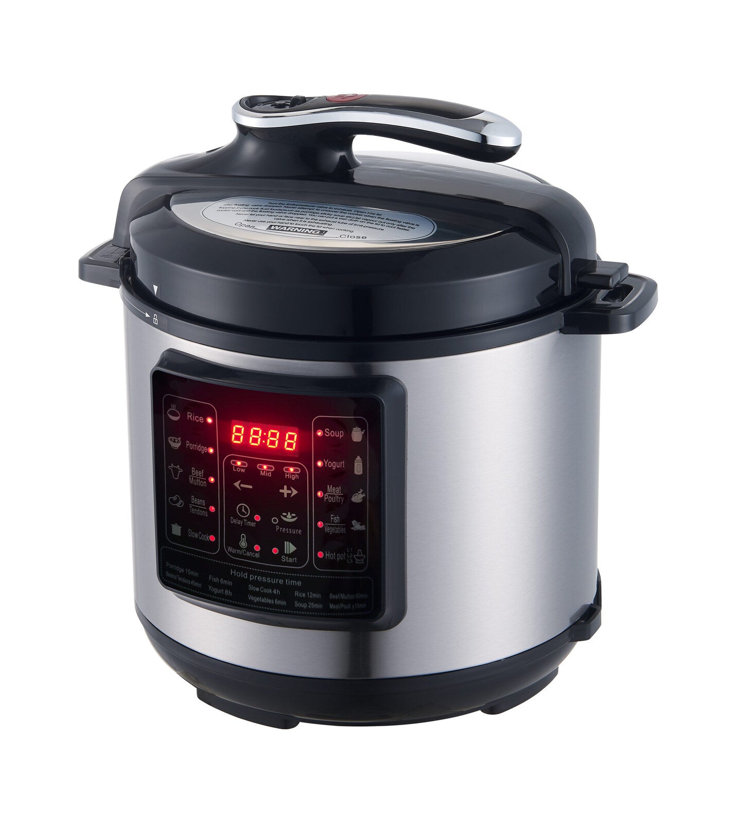 6L Non-stick Electric Pressure Cooker w/ Pressure Gauge-2