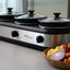 3-Pot Slow Cooker w/ 2.5L Capacity Each, 405W, 3 Warming Settings-5