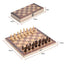 3 IN 1 Wooden Chess Set Folding Chessboard Wood Pieces Draughts Backgammon Toy-6