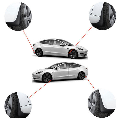 Tesla Y wheel cap 4 gray and model Y front and rear PP TPE fender 4-9