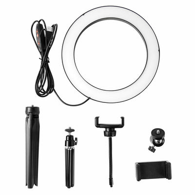 10" Dimmable LED Ring Light Tripod Stand for Phone Makeup Live Selfie-0