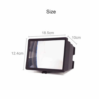 3D Mobile Phone Screen Magnifier 12" HD Video Amplifier for Smartphone Stand-1