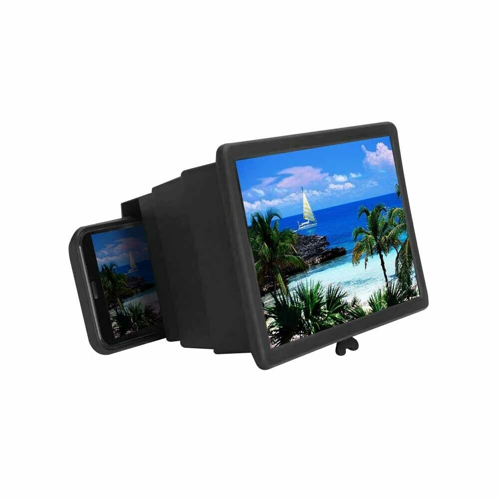 3D Mobile Phone Screen Magnifier 12" HD Video Amplifier for Smartphone Stand-3