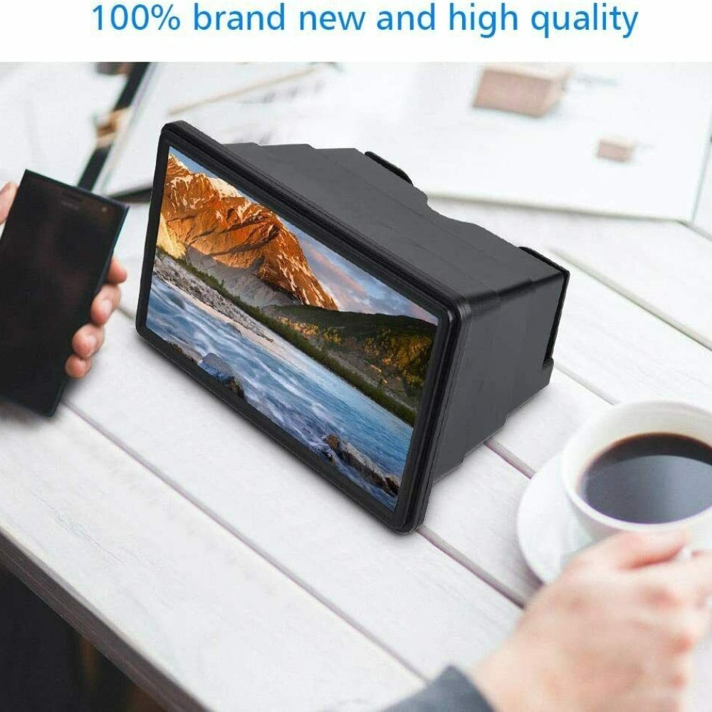 3D Mobile Phone Screen Magnifier 12" HD Video Amplifier for Smartphone Stand-4