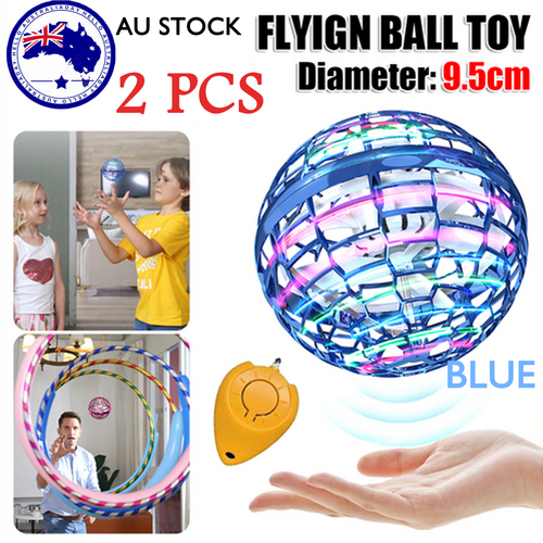 2pcs BLUE Flying Ball Mini Hand UFO Toys Drone Helicopter Hover Quadcopter Kids Toys Gifts-0