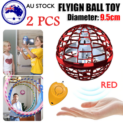 2pcs RED Flying Ball Mini Hand UFO Toys Drone Helicopter Hover Quadcopter Kids Toys Gifts-0