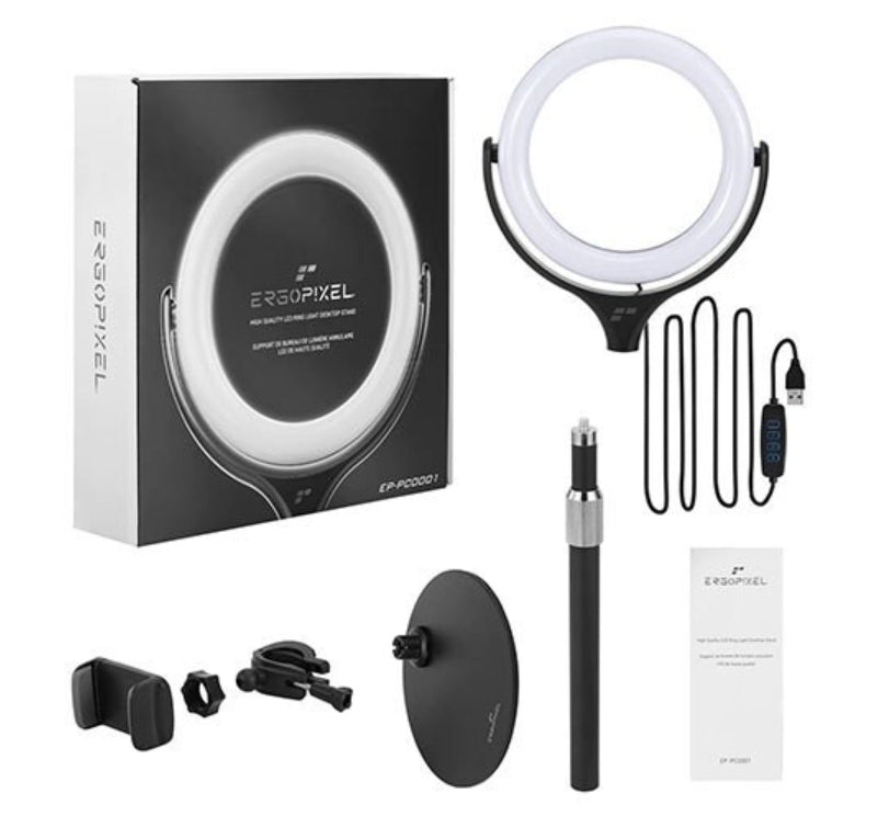 8"LED Ring Light Dimmable Lighting Kit Phone+Selfie 40cm Tripod Makeup Live Lamp-2