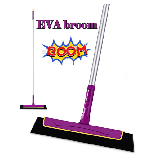 Purple Floor Squeegee WiperBroom Floor Tile Cleaning Household Extendable Handle-0