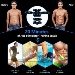 ABS Stimulator EMS Toner Massager Abdominal Trainer Muscle Fitness Body Exercise-3