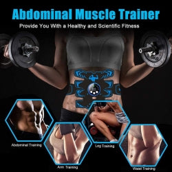 ABS Stimulator EMS Toner Massager Abdominal Trainer Muscle Fitness Body Exercise-4