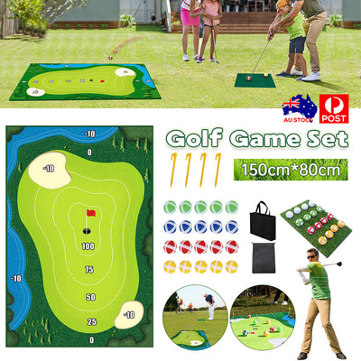 The Indoor Casual Golf Mat Game Set Stick Chipping Cage Games With 16 Grip Balls-0