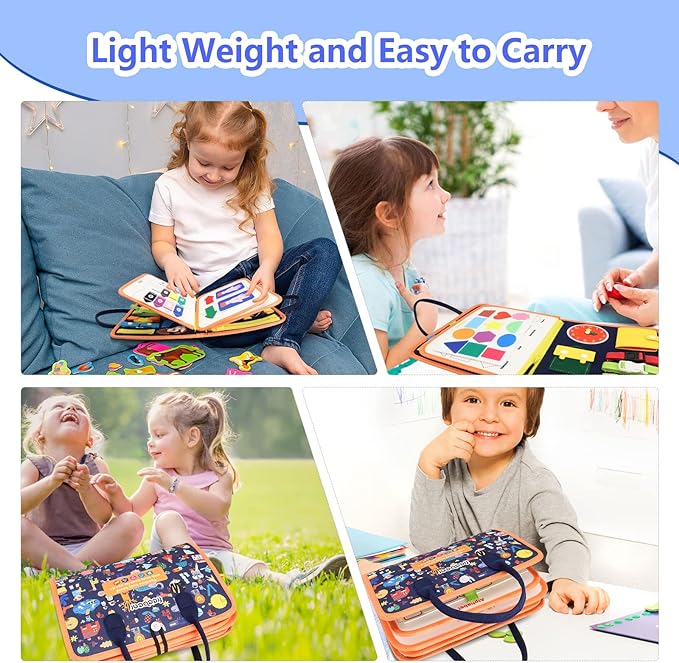 Colorful Toddler Busy Board Intelligence Learning Toys Sensory Montessori Board Kids Toy-6