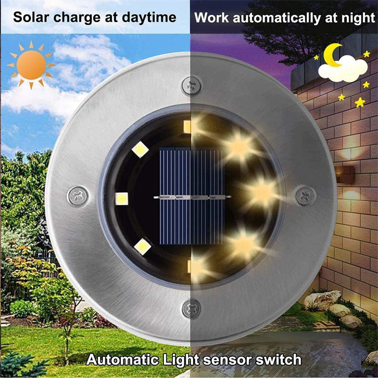 LED Solar Underground Light Waterproof Color Changing Garden Buried Lamp-2