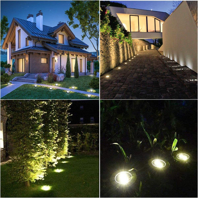 LED Solar Underground Light Waterproof Color Changing Garden Buried Lamp-4