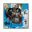 Wall Art 60cmx60cm Blue Head By Basquiat Black Frame Canvas-0