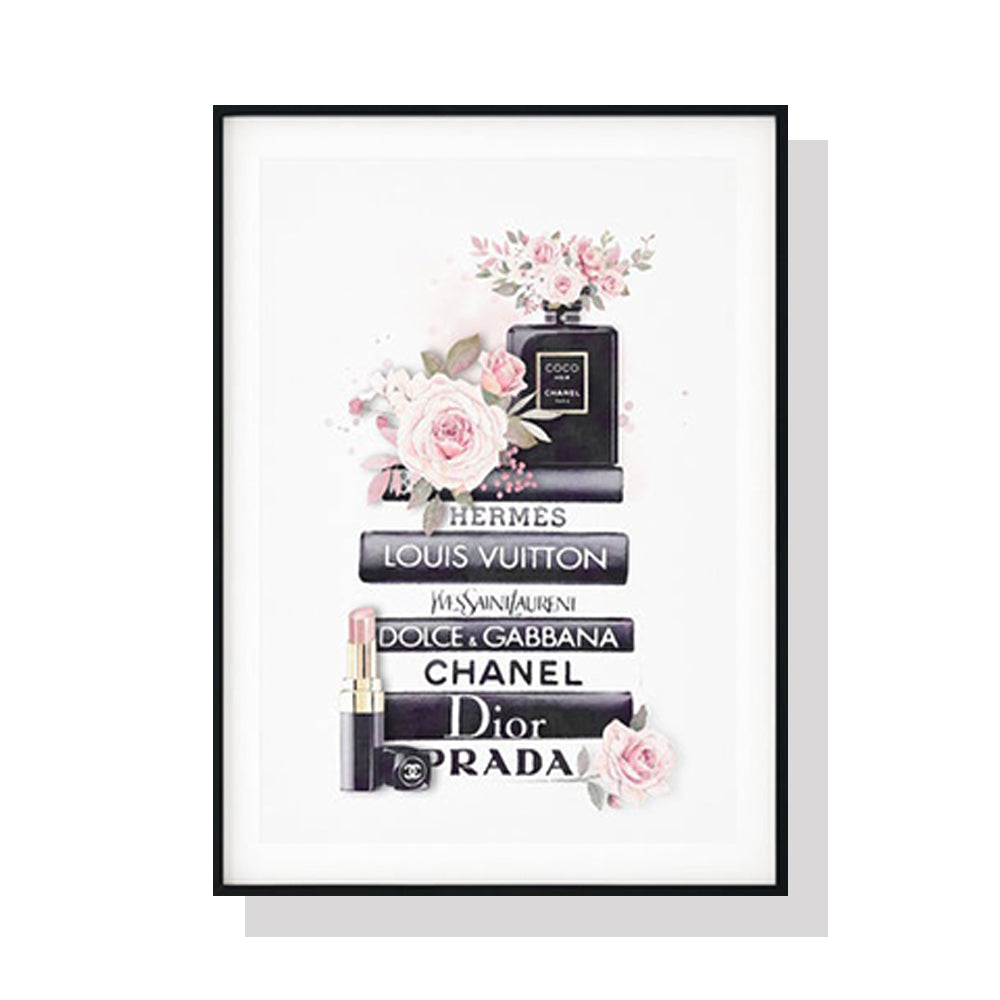 Wall Art 60cmx90cm Fashion Book Black Frame Canvas-0