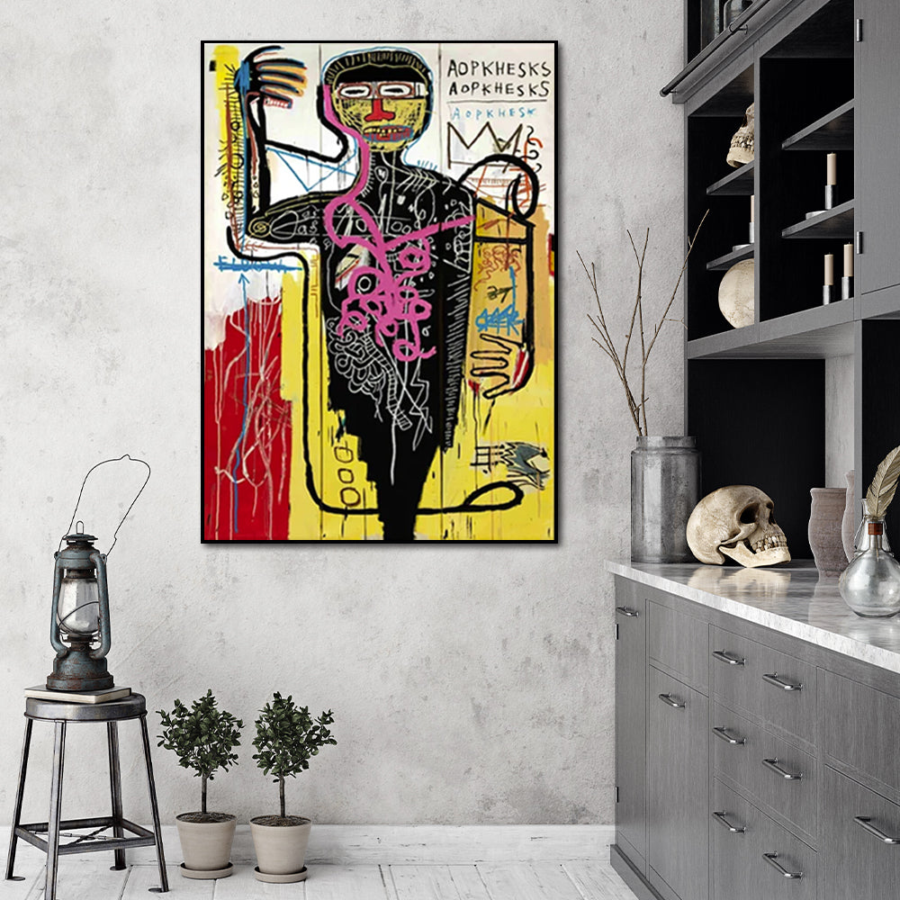 Wall Art 60cmx90cm Versus Medici Black Frame Canvas-1