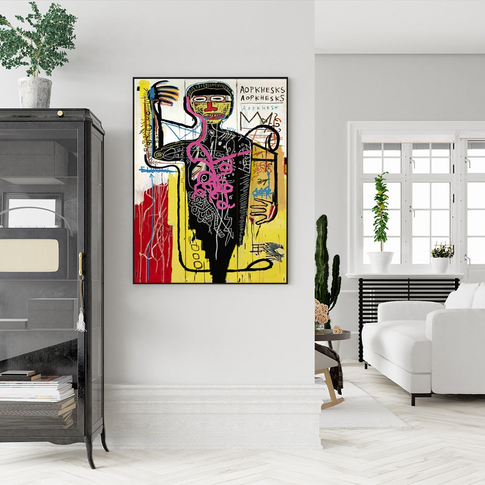 Wall Art 60cmx90cm Versus Medici Black Frame Canvas-2